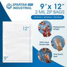 Load image into Gallery viewer, Versatile 9” x 12” Zip Plastic Poly Bags - 500 Count for Organization &amp; Travel