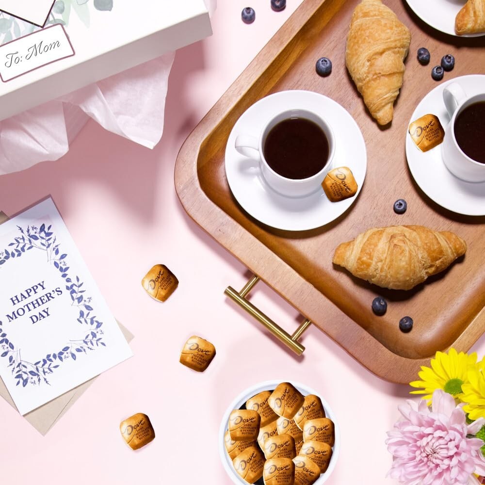 8-Pack PROMISES Dark Chocolate & Peanut Butter - Special Message Candy for Moms