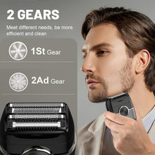 Load image into Gallery viewer, Compact Cordless Electric Razor with Dual-Speed Modes for Ultimate Comfort