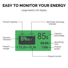 Load image into Gallery viewer, Compact Battery Monitor with Shunt, 20ft Cable - Ideal for Lithium &amp; Lead Acid