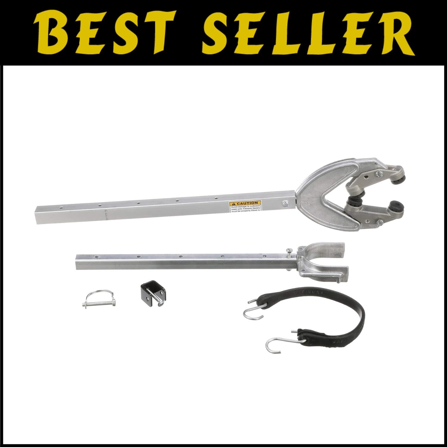 Rugged Adjustable Transom Saver with Heavy Duty Head for Outboard Motors