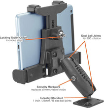 Load image into Gallery viewer, Heavy-Duty Locking Tablet Mount for 7-10" Devices - Ideal for Vehicles &amp; Walls