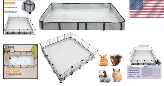 Waterproof Guinea Pig Cage Liner Tarp - Washable 48x48 for Small Animals