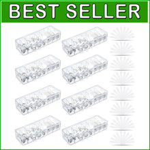 Load image into Gallery viewer, 8 Pcs Clear Cable Organizer Box with 80 Wire Ties - Tidy Desk Solution
