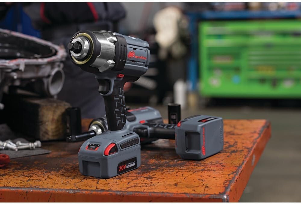 Compact 20V Impact Wrench - 1500 ft-lbs Torque, 2 Lithium Batteries & Charger