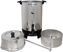 Load image into Gallery viewer, Elegant 100-Cup Coffee Urn with Removable Filter &amp; Cool-Touch Handles for Safety