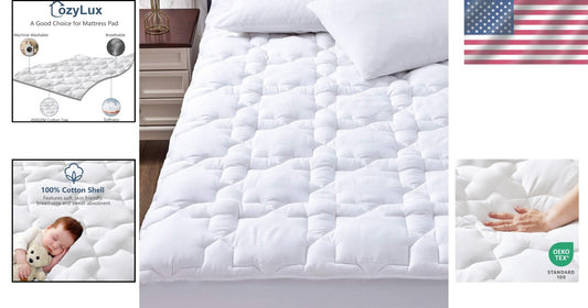 Chic Hexagram Design RV King Mattress Cover - Comfortable & Breathable (72x80)
