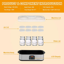 Load image into Gallery viewer, BPA-Free Yogurt Maker with Adjustable Time &amp; Temp – Homemade Yogurt Made Simple