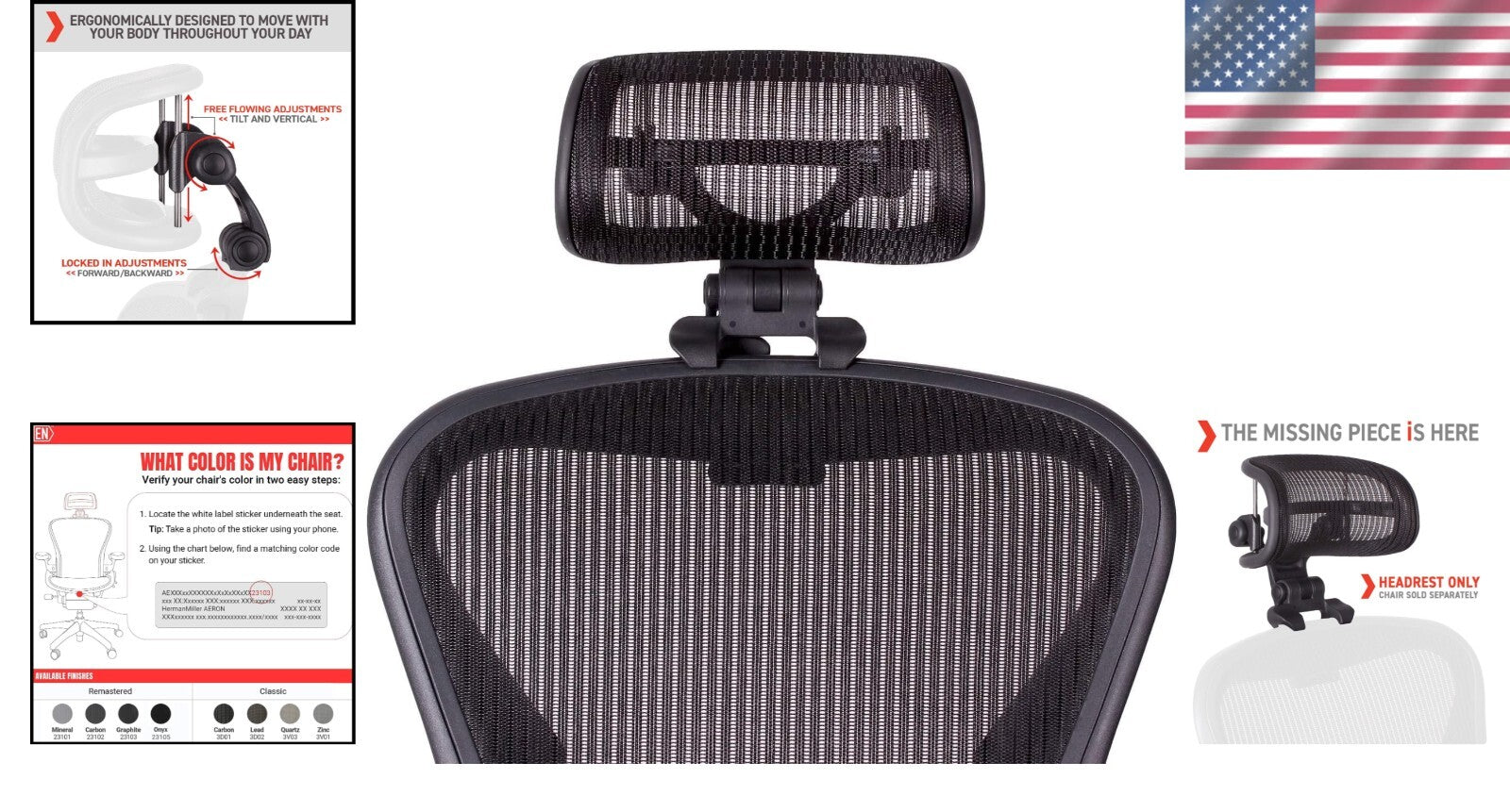 Chiropractor Recommended Headrest for Classic Aeron Chair - Full Comfort Upgrade