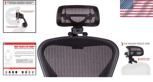 Chiropractor Recommended Headrest for Classic Aeron Chair - Full Comfort Upgrade