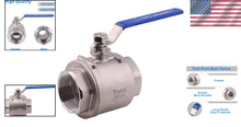 Load image into Gallery viewer, 3" Full Port Ball Valve in 304 SS - Durable with Blue Insulated Handles