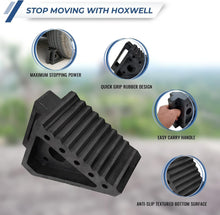 Load image into Gallery viewer, Durable Triangle Design Rubber Wheel Chocks - 4 Pack for Ultimate Stability