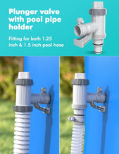 Load image into Gallery viewer, Effortless Pool Maintenance: 2-Pack Plunger Valves with Pipe Holder Hose Adapter