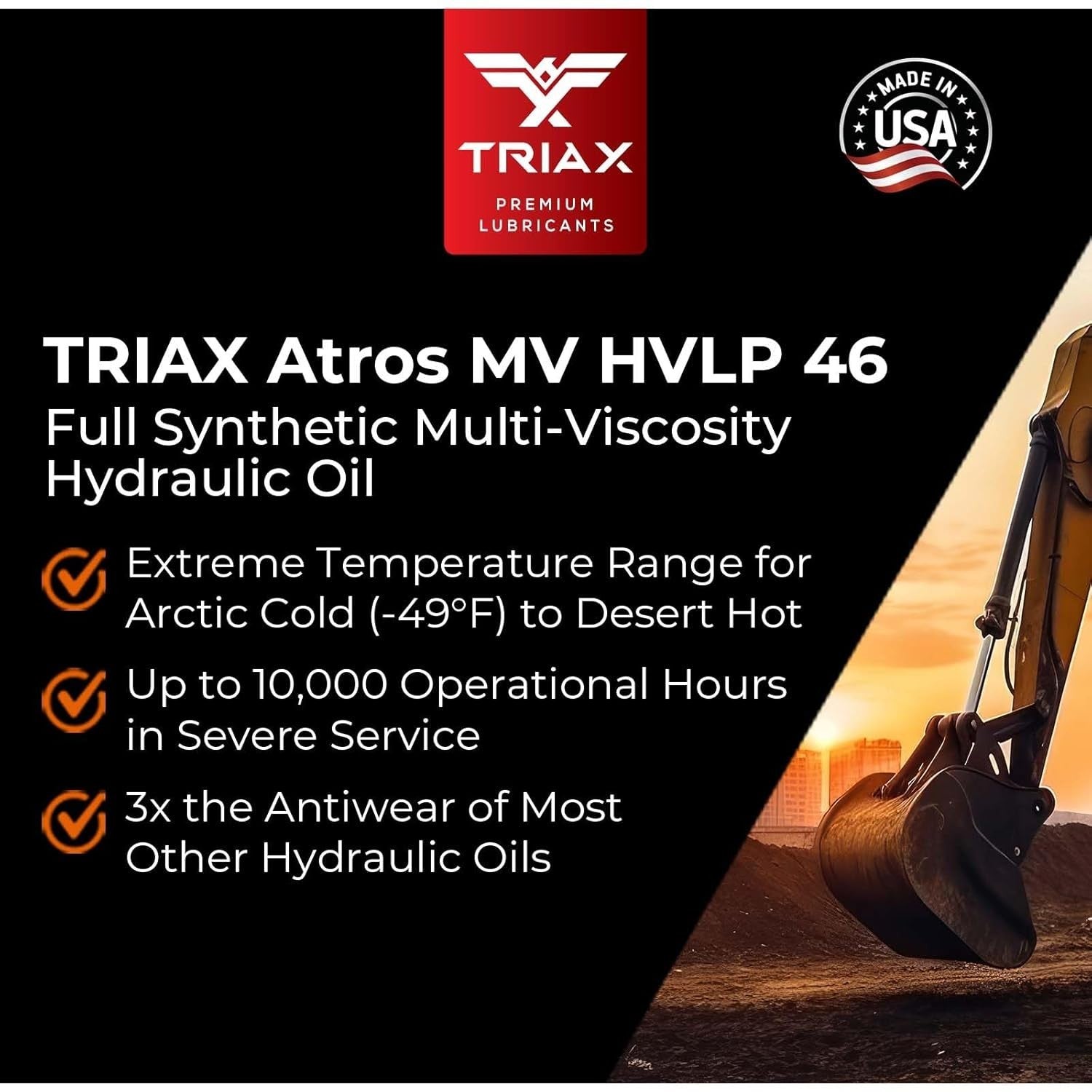 Atros MV HVLP 46 Full Synthetic Hydraulic Oil - 5 Gallon Extreme Performance