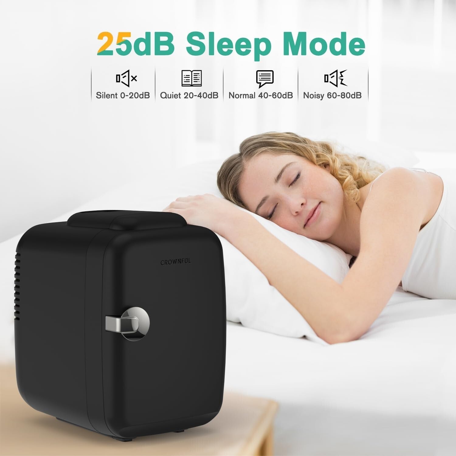 Stylish 4L ETL Certified Mini Fridge - Perfect for Skincare, Office, and Travel