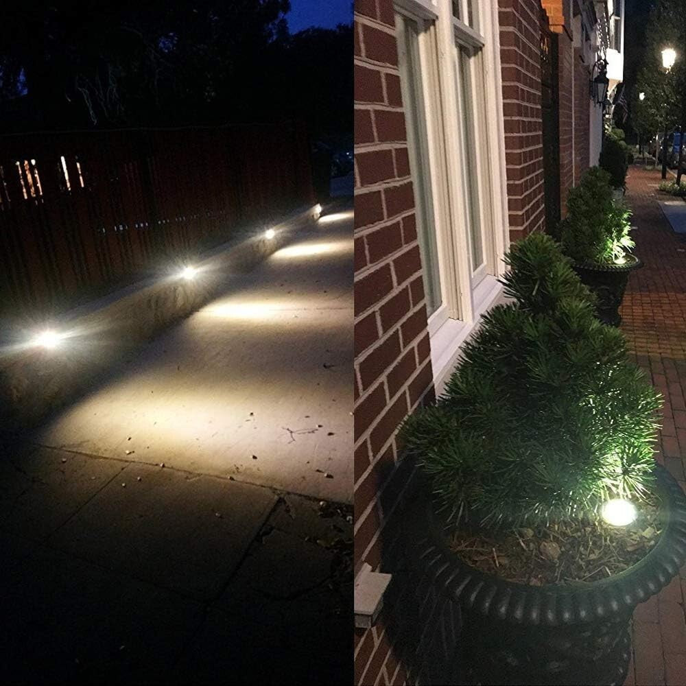 Efficient LED In-Ground Landscape Lights - 12V Waterproof 6 Pack for Outdoor Use