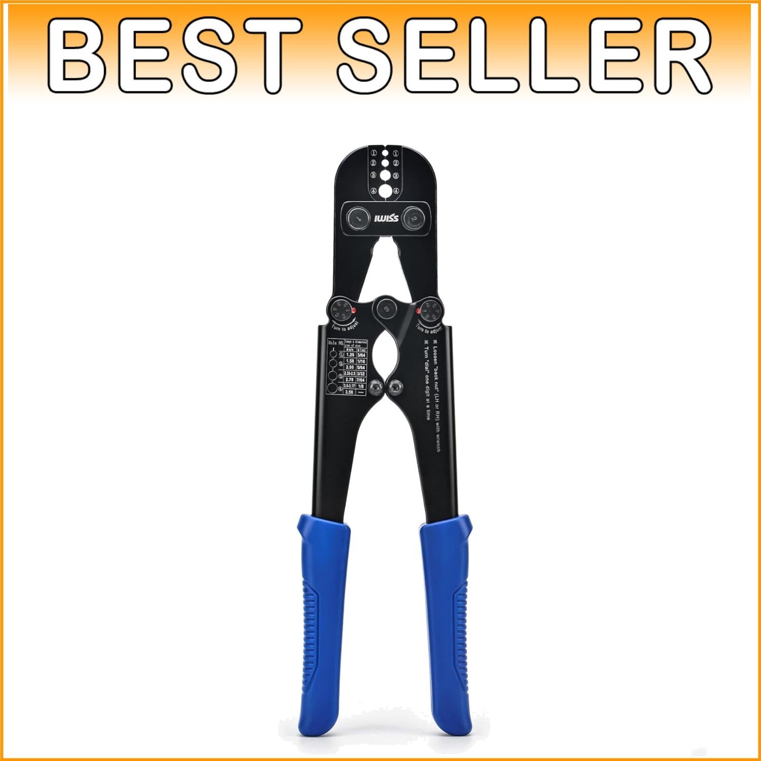 Ergonomic iCrimp 15" Wire Rope Crimping Tool for Aluminum & Copper Sleeves