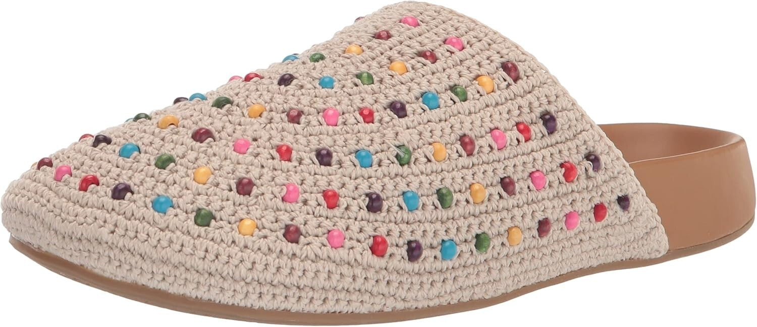 Stylish Women's Bolinas Clogs, Ecru Multi Beads - Comfortable Everyday Slip-Ons