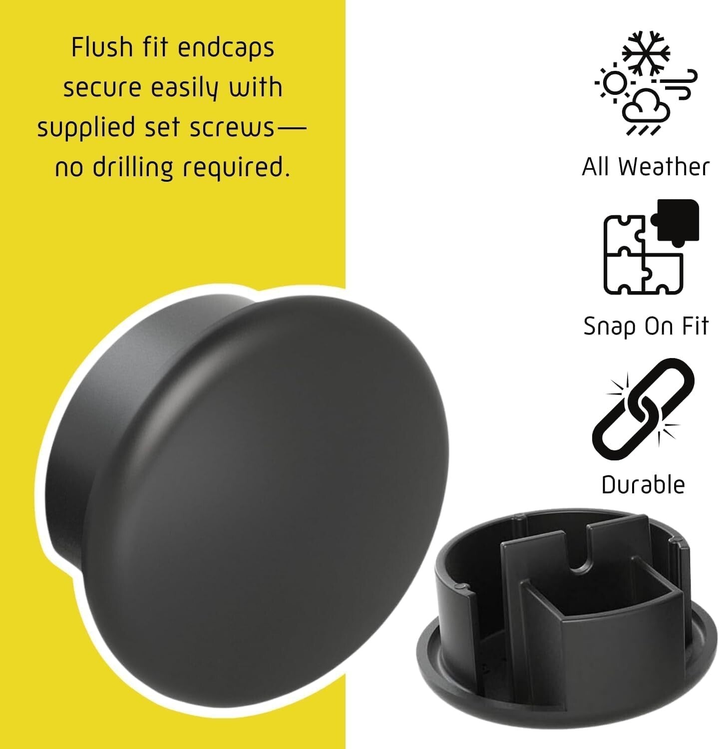 Elegant 6ft Black Anodized Aluminum Handrail Kit with Pivoting Wall Brackets