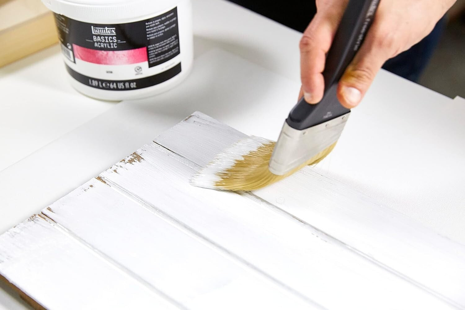 128 Oz BASICS Gesso Prep Medium with Matte Finish for All Painting Surfaces