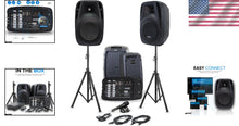 Load image into Gallery viewer, Compact Gemini Portable PA Speaker System with Bluetooth &amp; Stands Included