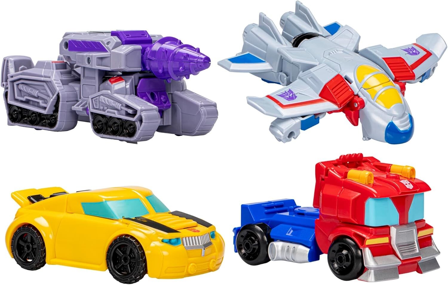 Autobot & Decepticon Heroes vs Villains 4-Pack Robot Action Figures for Kids