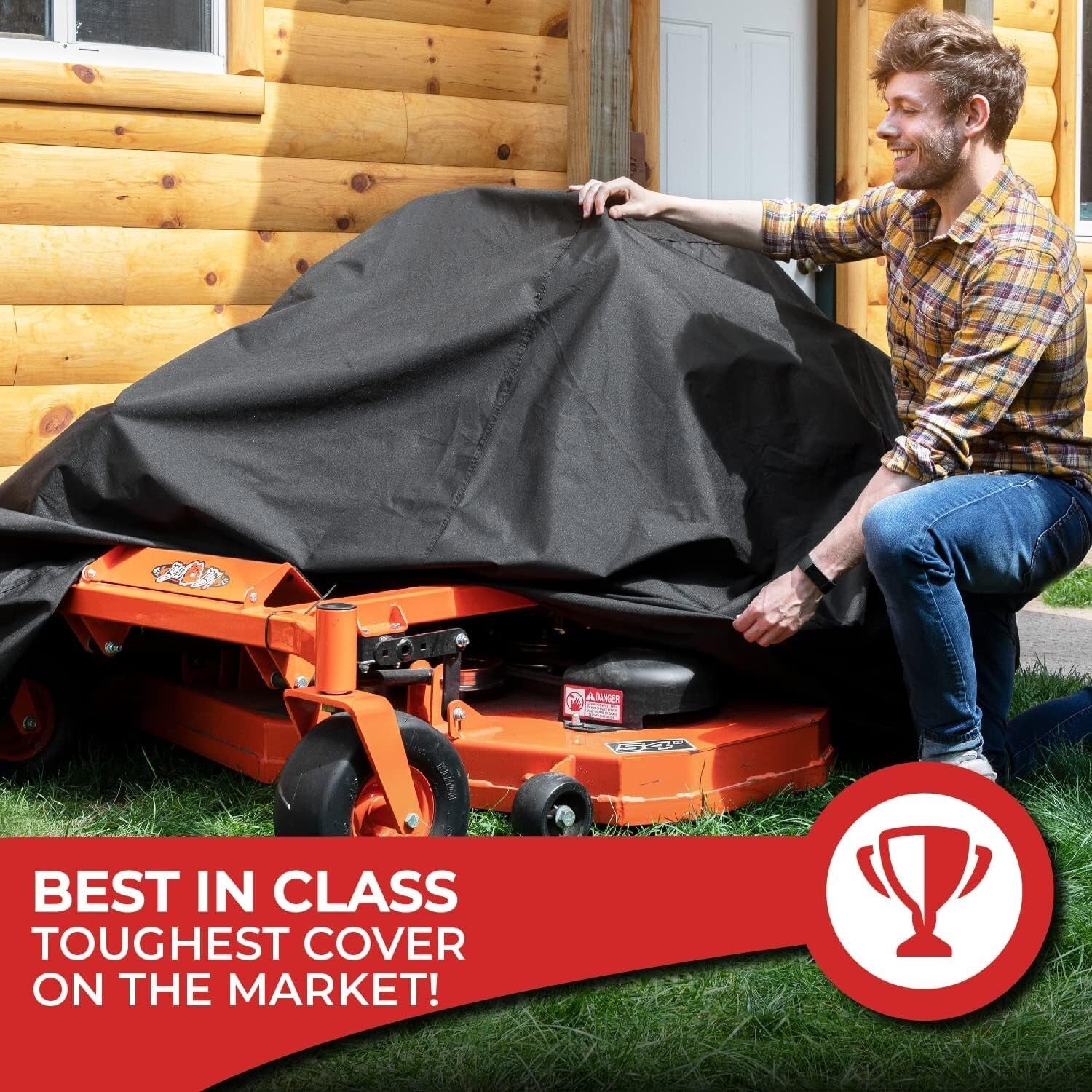 Heavy Duty Waterproof Zero Turn Mower Cover - 600D Fabric, UV & Dust Resistant