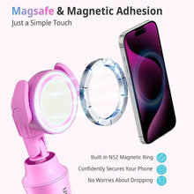 Load image into Gallery viewer, Compact Pink 62'' Phone Tripod with Remote – Perfect for Travel Photography