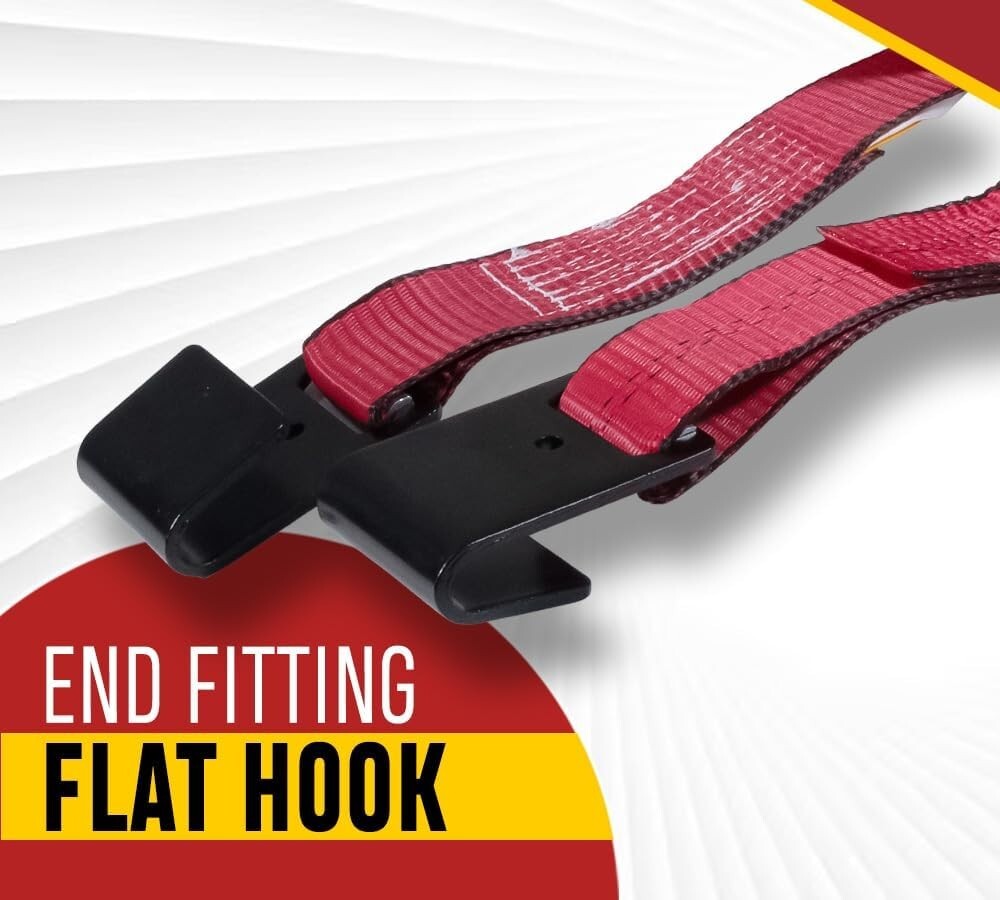 Durable 2” x 30’ Ratchet Tie-Down Straps - 10,000 lbs Breaking Strength, 10 Pack