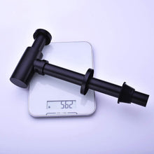 Load image into Gallery viewer, Contemporary Matte Black Brass P Trap - Adjustable Waste Drain Kit for Sinks