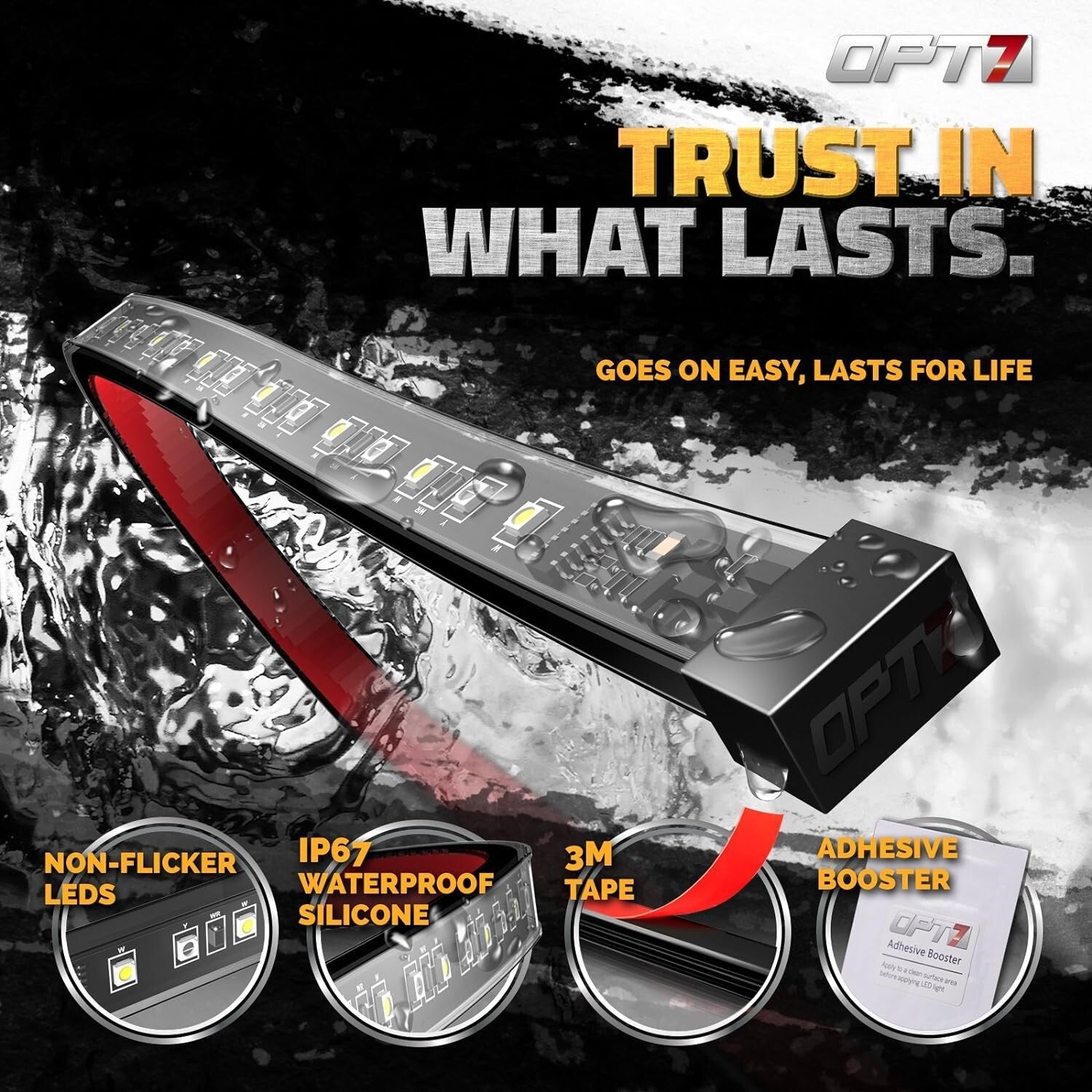 60-Inch LED Running Board Lights with Sequential Turn Signals for Trucks & SUVs