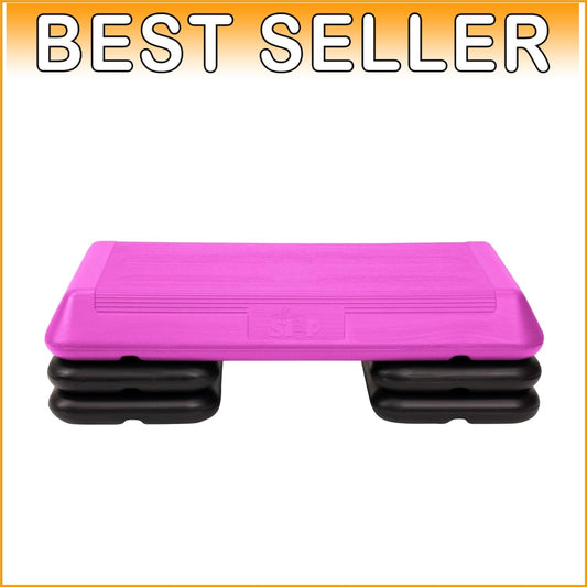 Sturdy Circuit Size Aerobic Step with Non-Slip Risers - Ideal Home Gym Accessory
