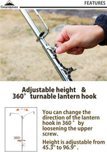 Load image into Gallery viewer, Camp-Ready Durable Lantern Stand with Dual Hooks &amp; Tripod Design - D-240, D-243