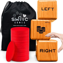 Load image into Gallery viewer, Portable Left Right Center Dice Set: 150x Size Fun for Indoor/Outdoor Games