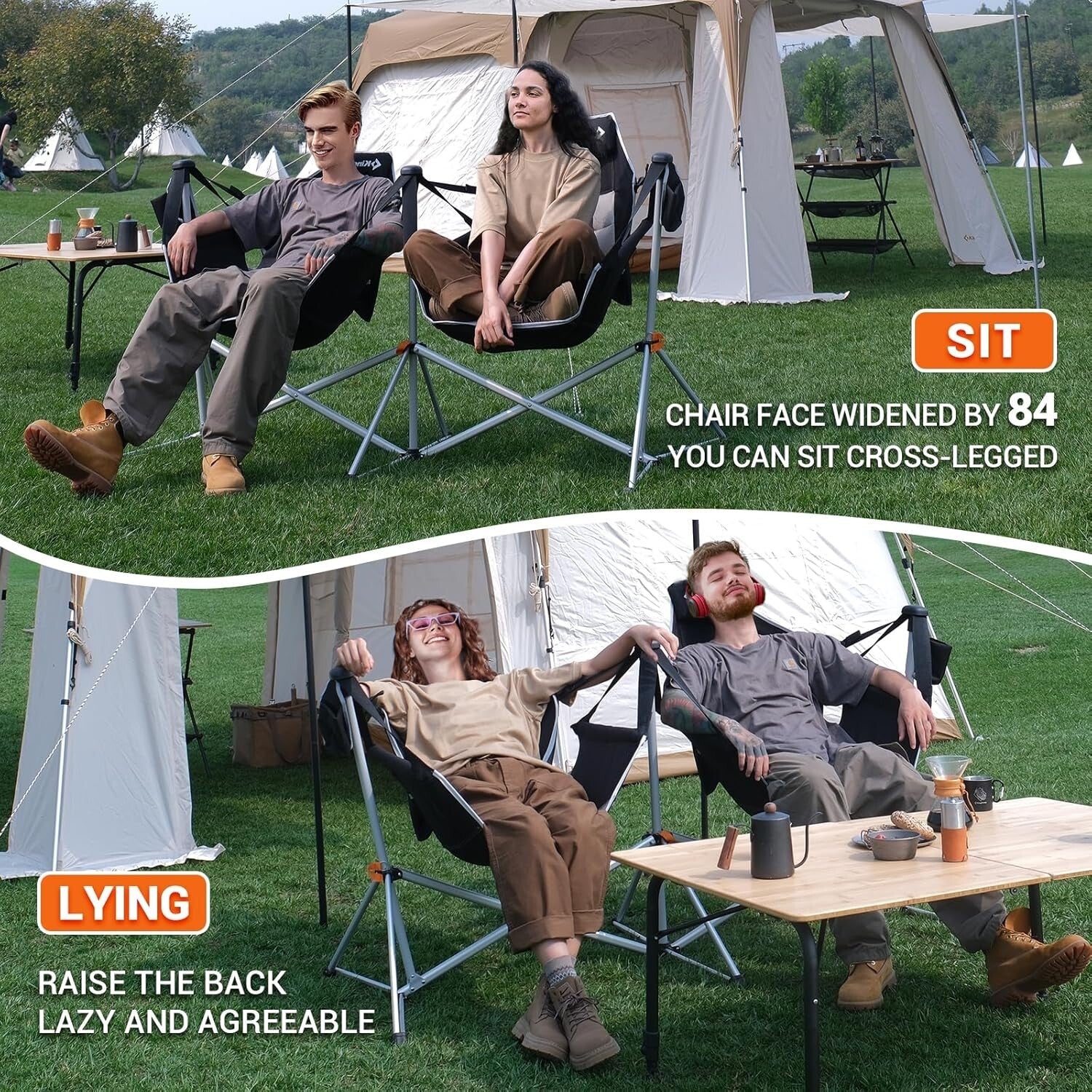 Ergonomic Foldable Hammock Chair with Cup Holder - Ultimate Outdoor Comfort