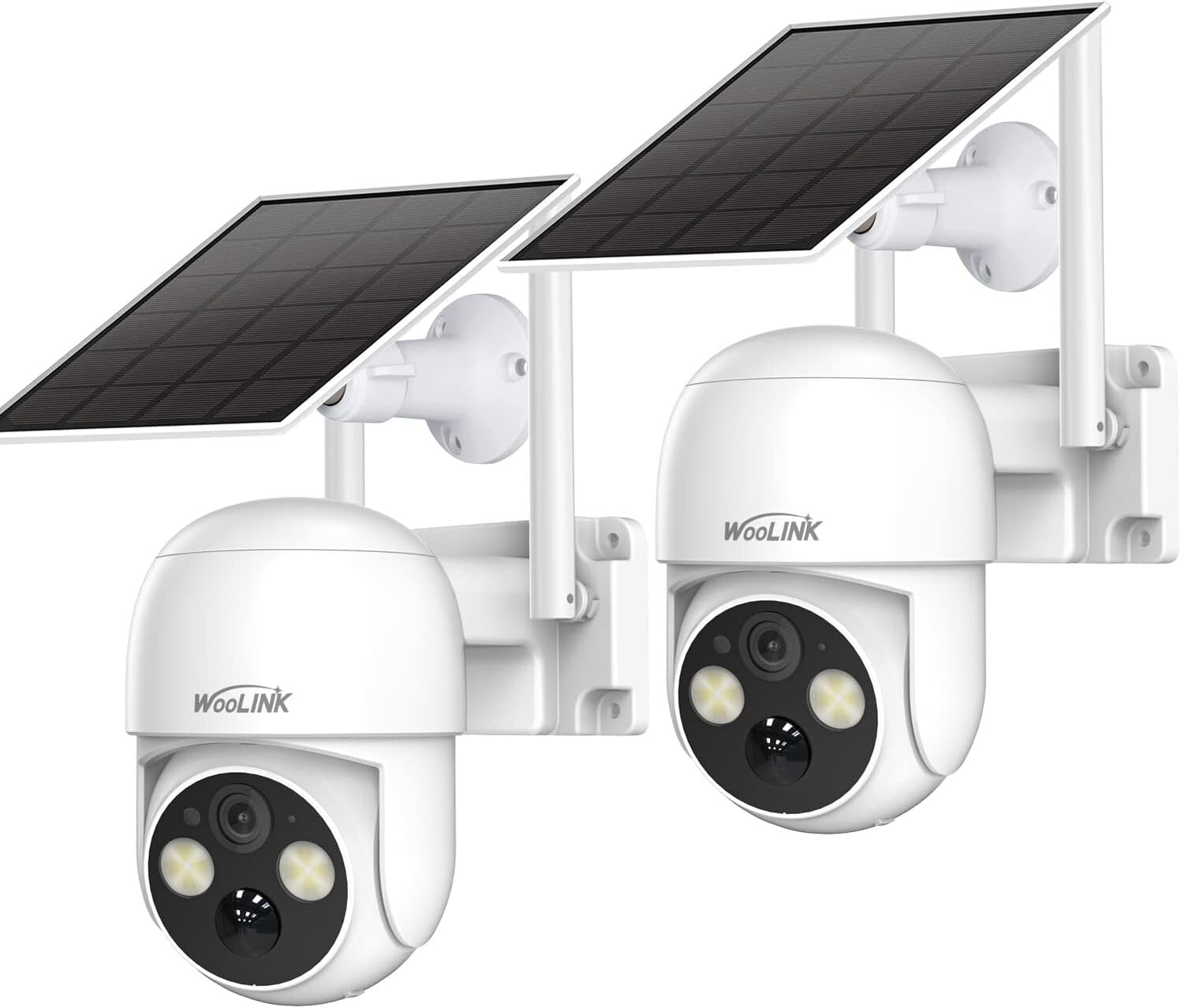 2-Pack Solar Powered 4MP Cameras with Night Vision & Cloud Storage Options