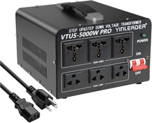 Load image into Gallery viewer, High-Power 5000W Voltage Converter - AC 110V/120V to 220V/240V with Protection