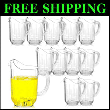 Load image into Gallery viewer, Lightweight Half-Gallon Clear Beverage Jugs - 12 Pack Perfect for Entertaining