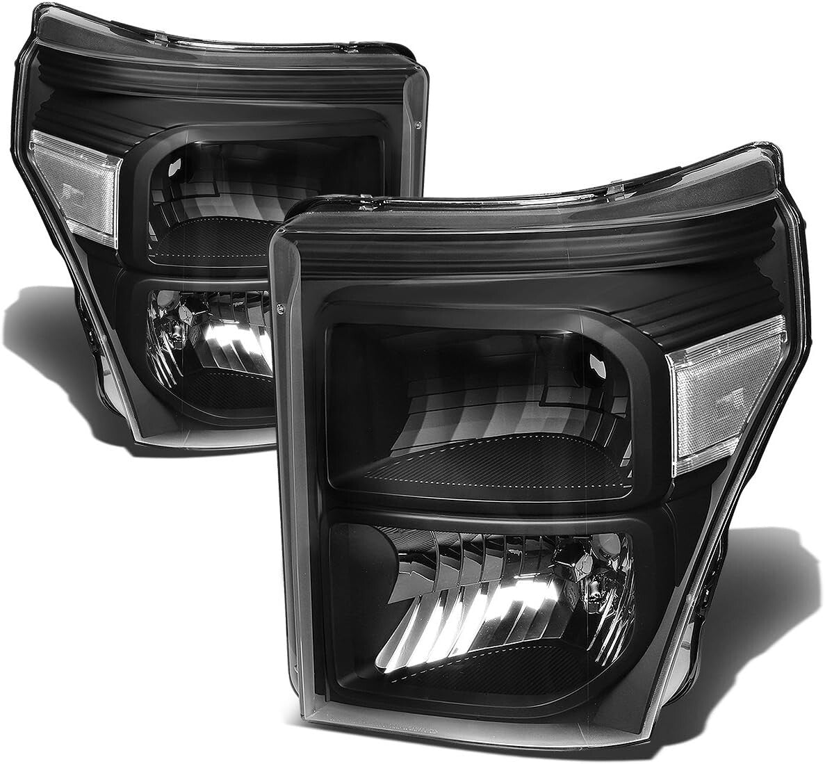 Durable Black Housing H13 Headlights for 11-16 F-450/F-550 Trucks – Easy Install