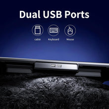 Load image into Gallery viewer, Advanced 15-Fan Laptop Cooler Pad - Ergonomic, RGB, and Dual USB Ports Included