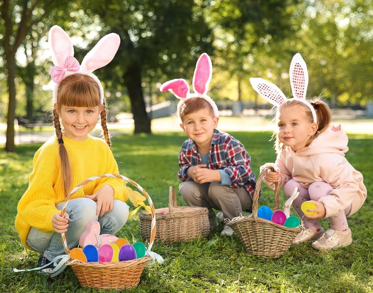 500 Hinged Bright Plastic Easter Eggs - 2.3" Fillable Surprise Eggs for Parties