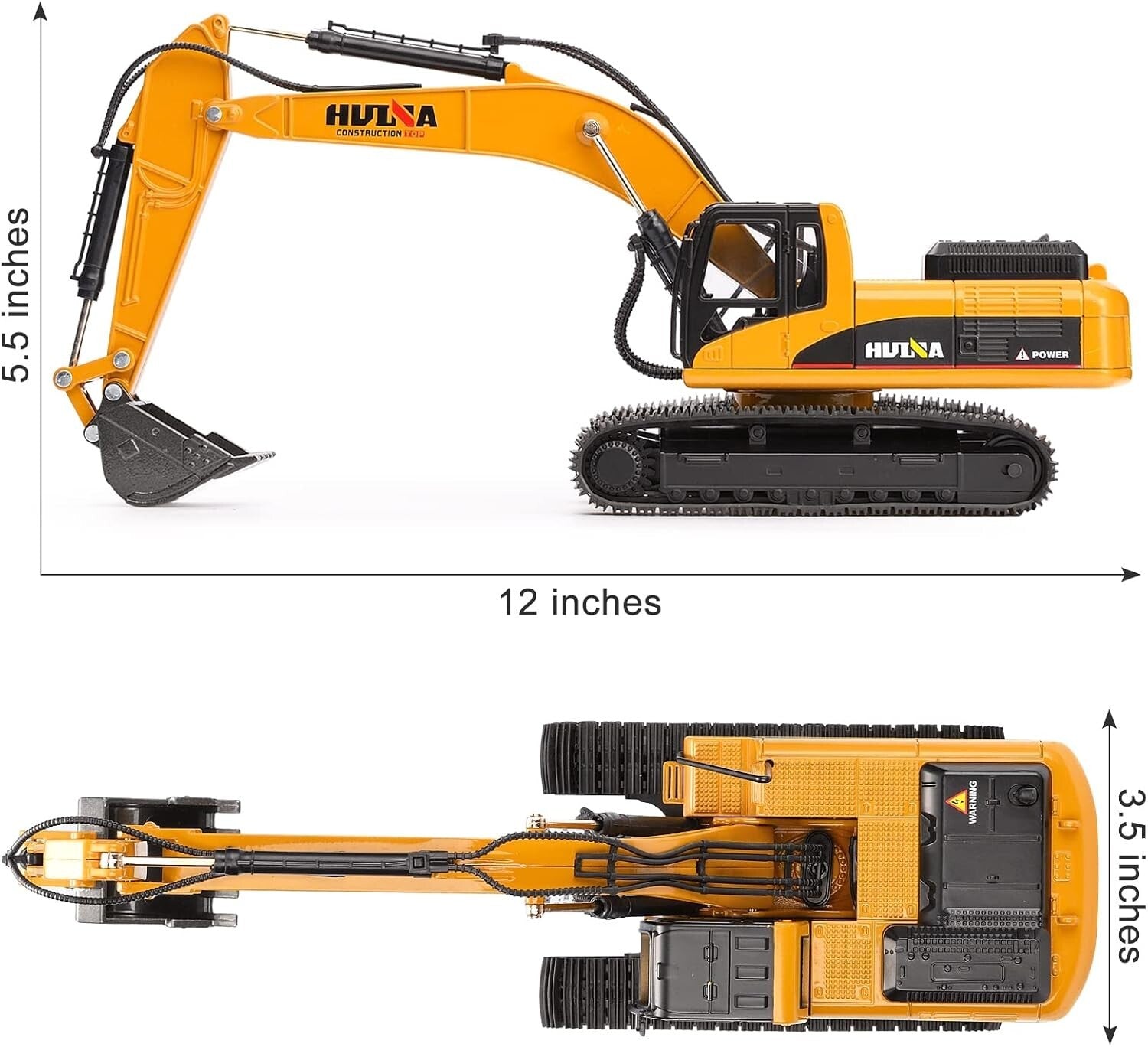 Diecast Construction Excavator - Realistic Metal Digger Toy for Boys & Kids