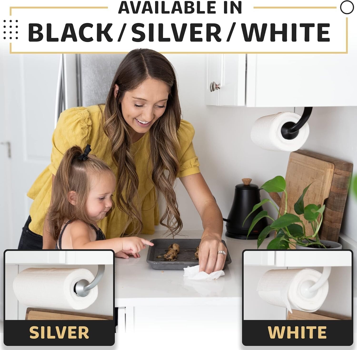 Elegant Paper Towel Dispenser - One-Handed Tear & Rust-resistant Stainless Steel