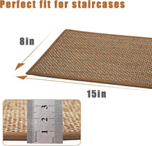 Load image into Gallery viewer, 15-Pack Machine Washable Stair Treads for Wooden Steps - Brown Comfort Solution