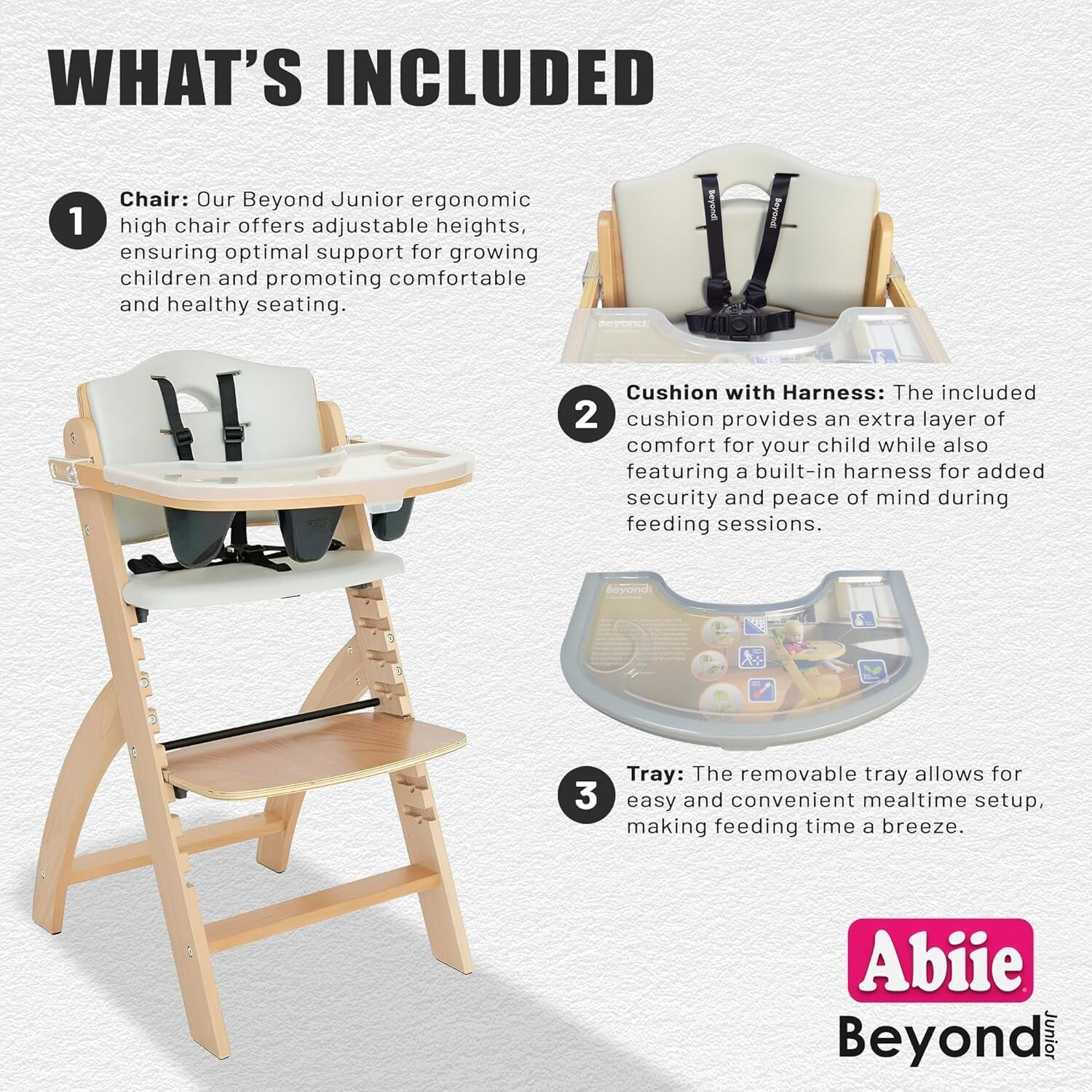 Stylish Adjustable High Chair for Toddlers - Easy Maintenance & Safety Features