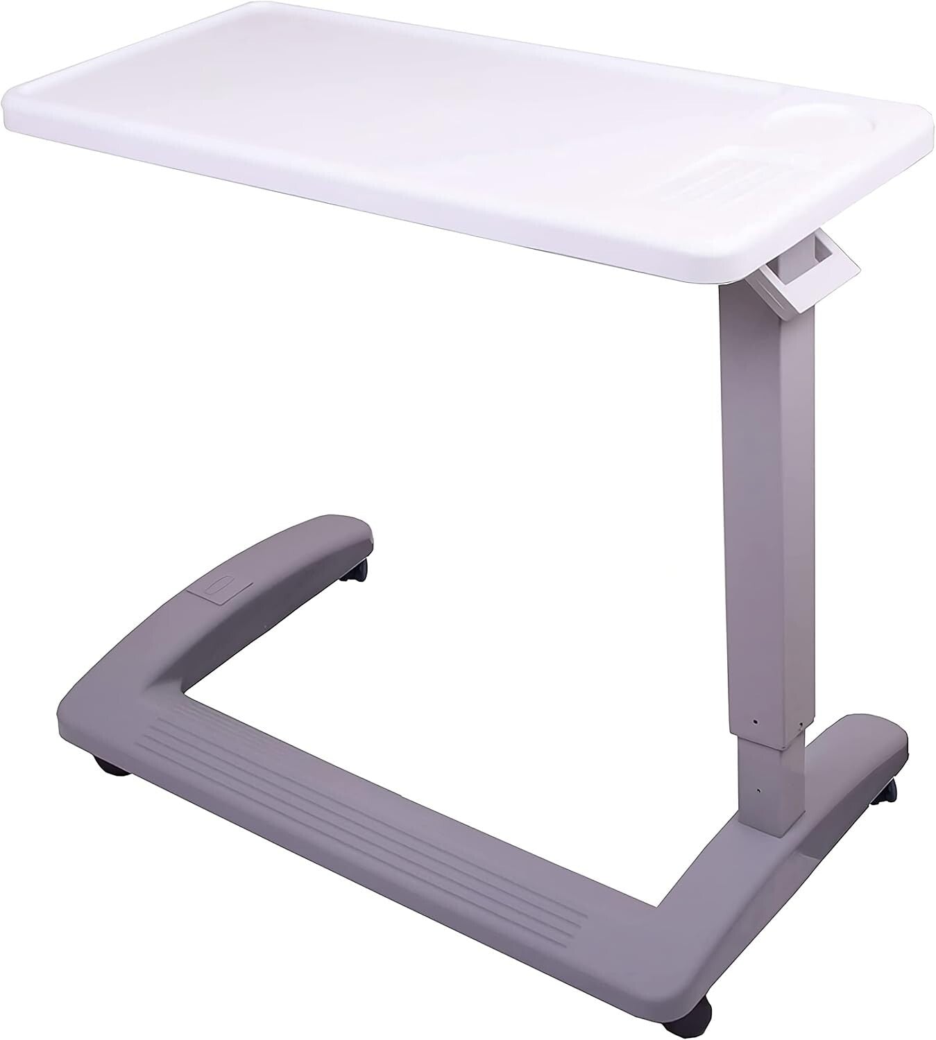 C-Shaped Rolling Hospital Bed Table - Height Adjustable for Bedside Comfort