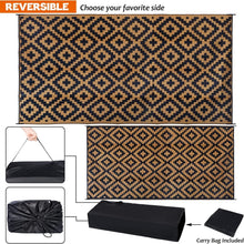 Load image into Gallery viewer, Versatile 9' x 18' Reversible Outdoor Rug - Ideal for Camping, Decks &amp; More