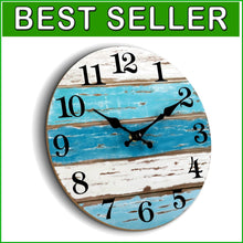 Load image into Gallery viewer, Elegant 16 Inch Analog Wall Clock - Perfect for Indoor/Outdoor Coastal Settings