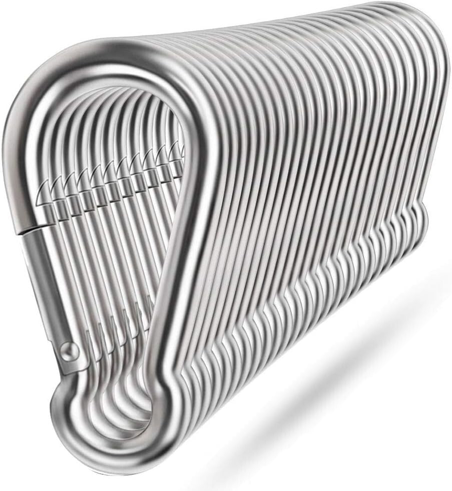 Heavy Duty 24-Pack Spring Snap Hooks - Secure Connectors for Outdoor Adventures