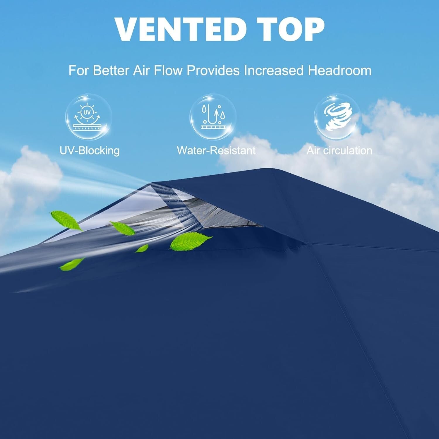 Sturdy 10'x10' Outdoor Canopy Tent with Vent and Sidewall - Easy Portable Design